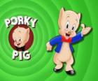 Порки Свинья, анимированный персонаж мультфильма в Loonely Tunes от Warner Bros